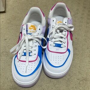 Nike Air Force 1 - White, Lilac, and Blue